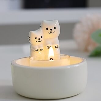 Warming Its Paws Cartoon  Candle Holder  Aromatherapy Candle Holder